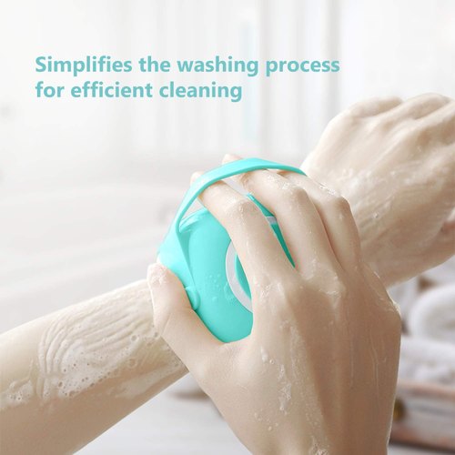 Silicone Bath & Body Shower Brush with Liquid Soap Dispenser (Random Color)
