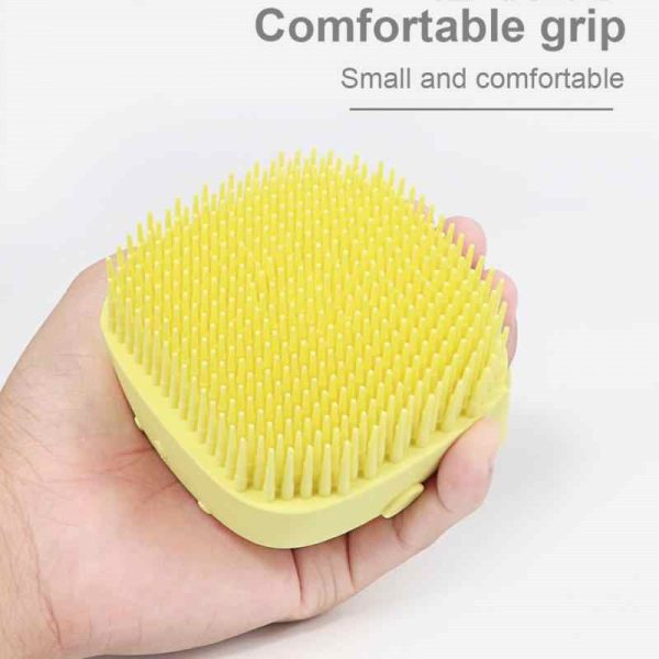 Silicone Bath & Body Shower Brush with Liquid Soap Dispenser (Random Color)